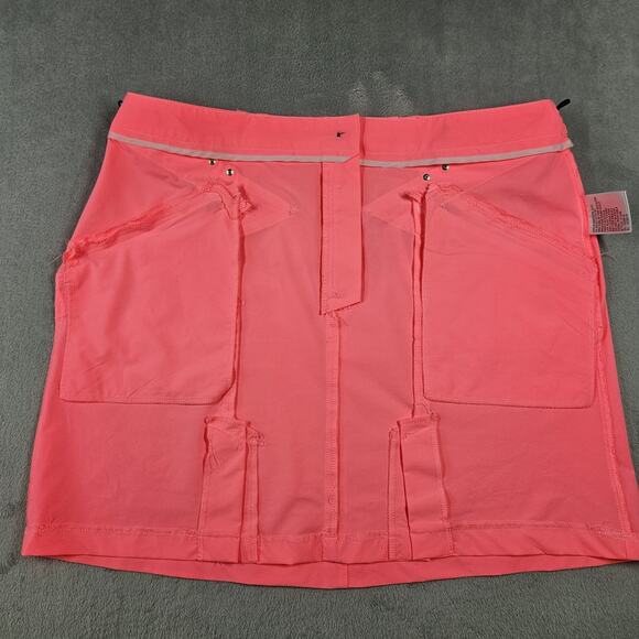 Jamie Sadock Golf Skirt Womens Size 12 Neon Hot Pink Fluorescent Sporty Preppy - Picture 7 of 9